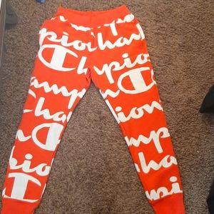 Champion Men's Reverse Weave, Peach Logo Joggers